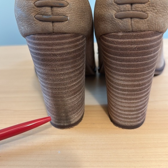 Lucky Brand Womens Sesame Augusta Brown Lamija Ankle Booties Boots 9.5 - Picture 4 of 10